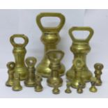 A collection of bell weights