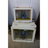 Ten Art Deco stained glass windows