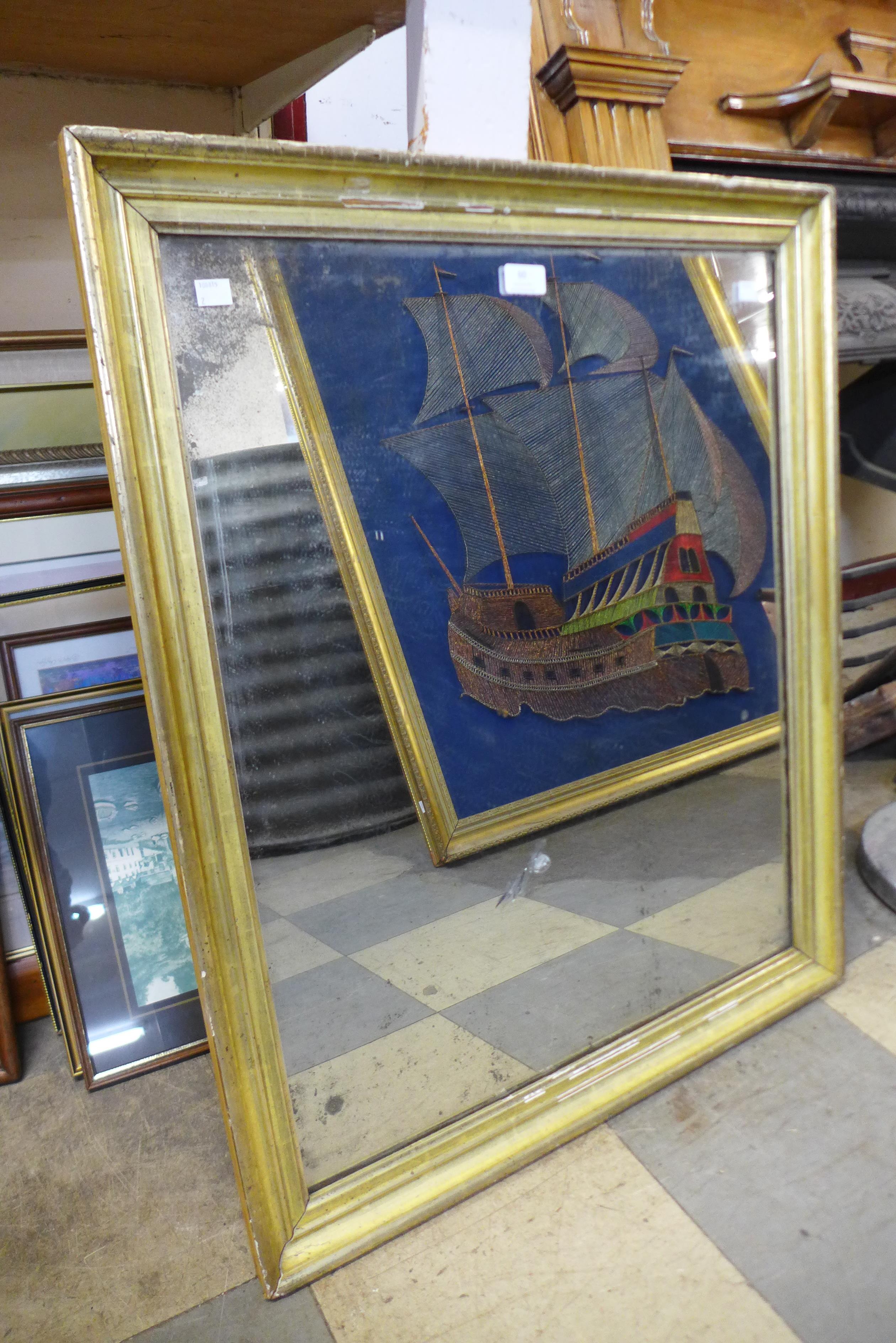 A Victorian gilt framed mirror