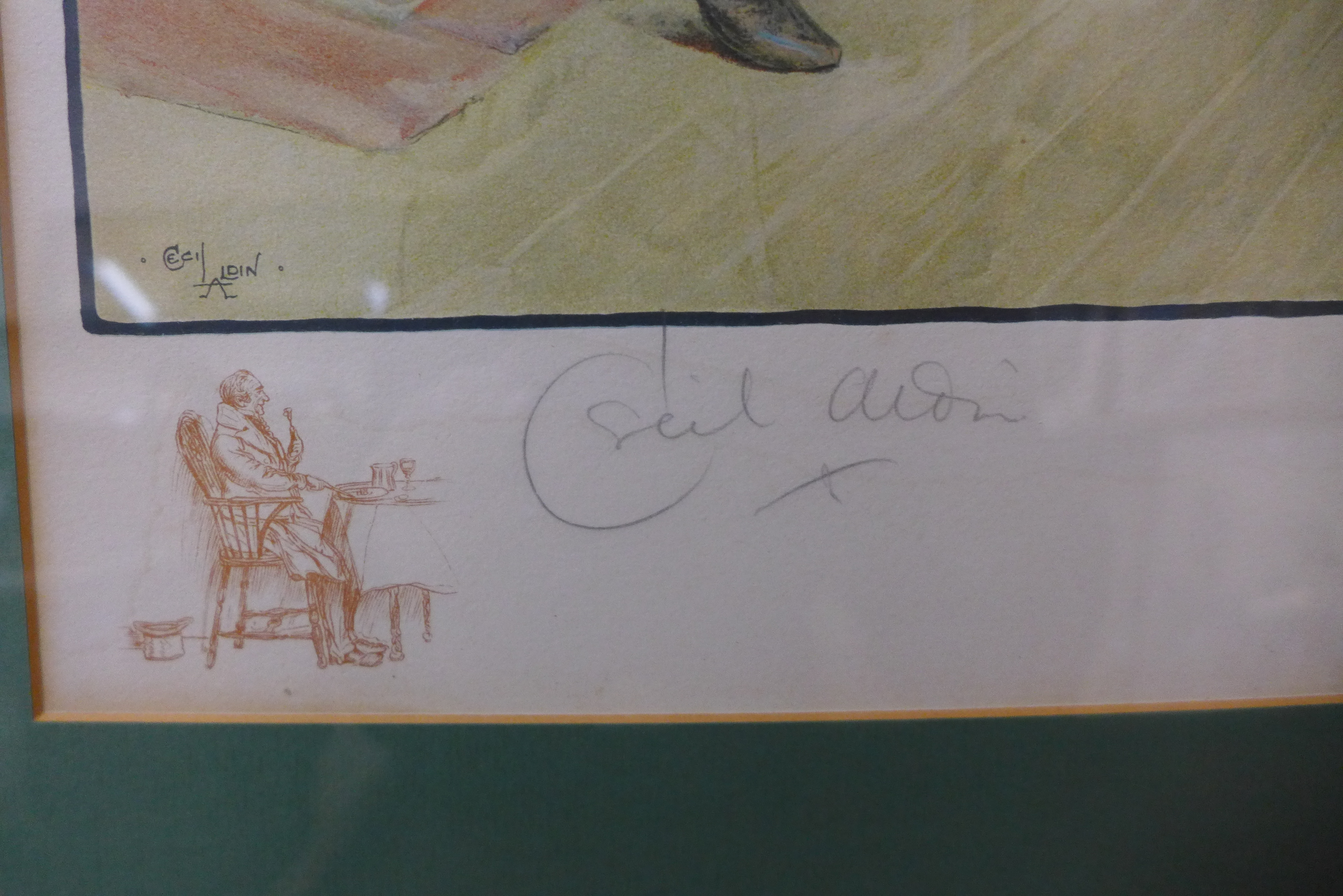 A signed Cecil Charles Windsor Aldin print, The Coach Is Ready Gentlemen, The Talbot At Ripley, with - Image 3 of 5