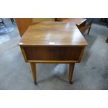 A teak single drawer occasional table