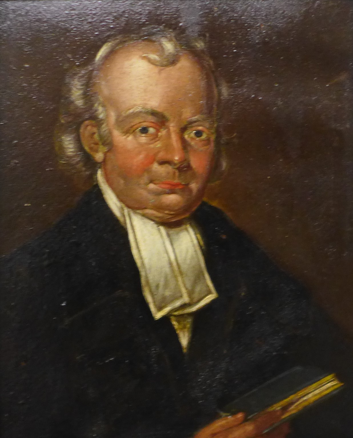 English School (19th Century), portrait of a clergyman, oil on board, 40 x 33cms, framed - Image 2 of 3