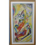 Two Wassily Kandinsky posters, Museum of Modern Art, New York, 133 x 66cms and 92 x 75cms, framed
