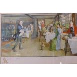 A signed Cecil Charles Windsor Aldin print, The Coach Is Ready Gentlemen, The Talbot At Ripley, with