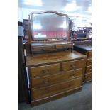 An Edward VII oak dressing chest