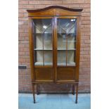 An Edward VII inlaid mahogany display cabinet