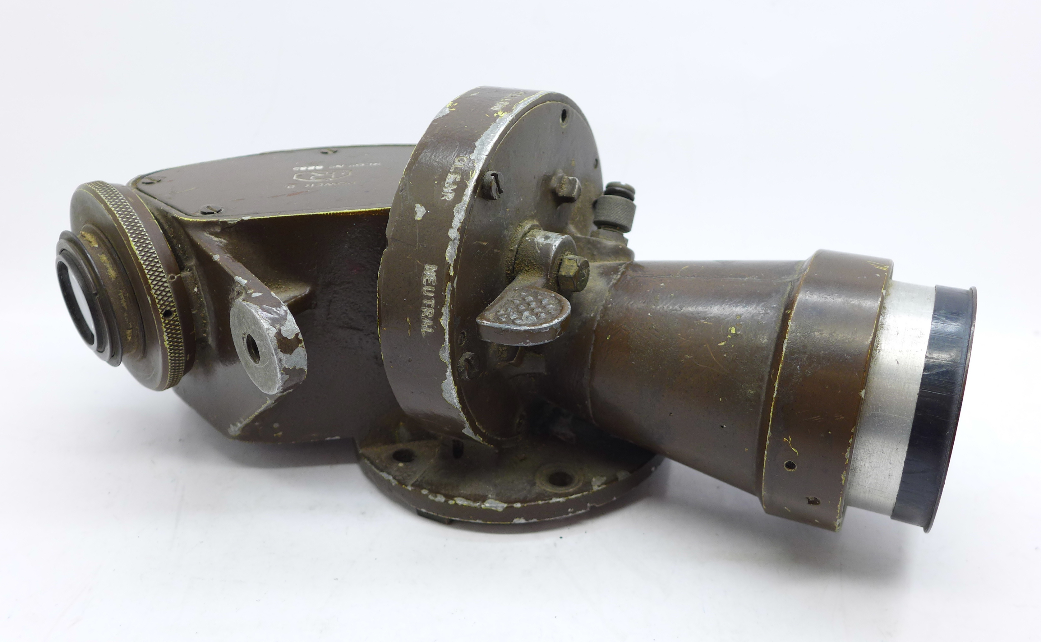 A gun sight marked Power 9, Reg'd No. 5235