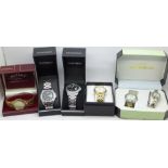 Wristwatches including two Rotary and Sekonda, boxed