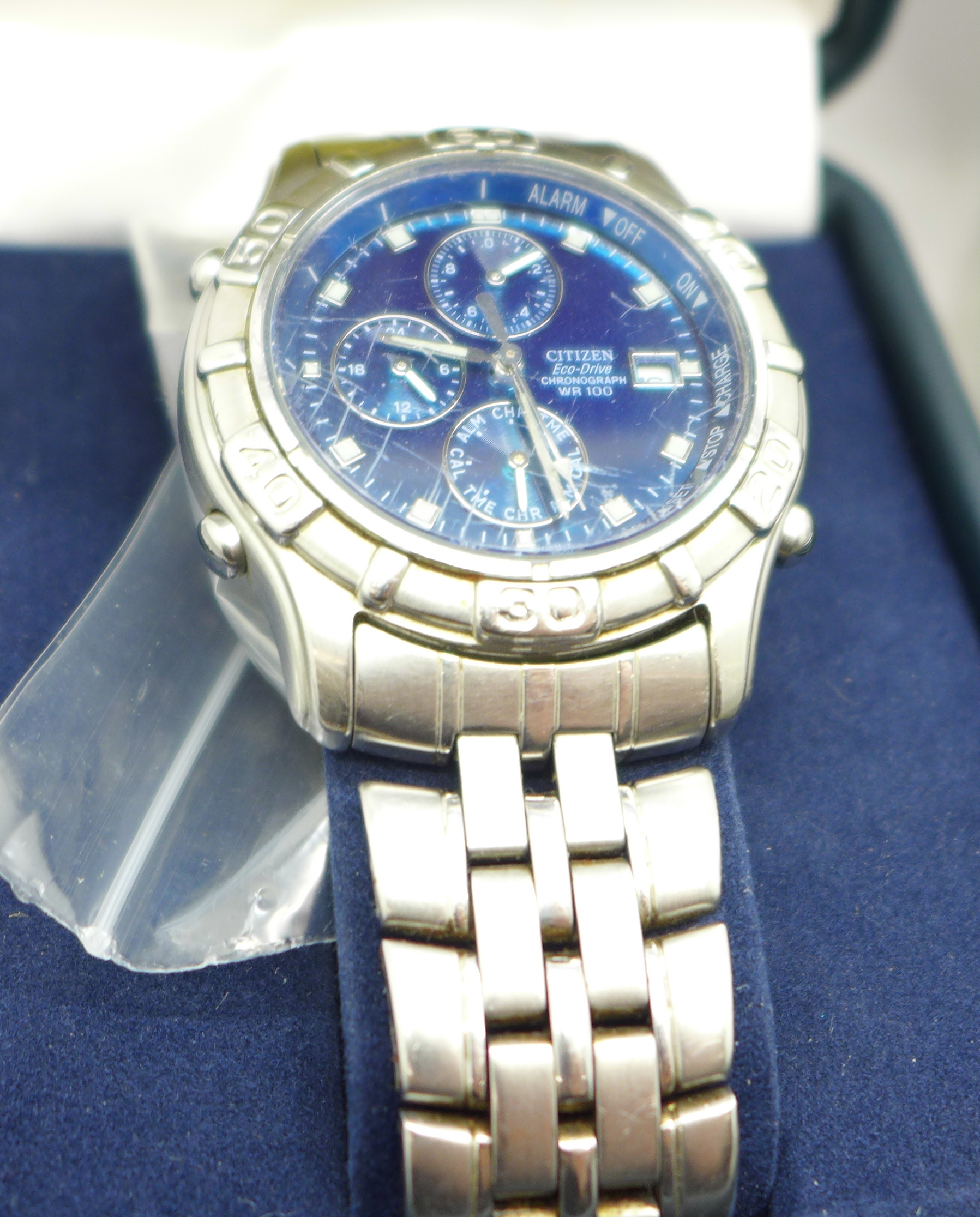 A Citizen Eco-Drive Chronograph WR100 wristwatch and other ...