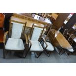 An Ercol Golden Dawn drop-leaf table and four chairs and another pair of chairs