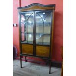 An Edward VII painted mahogany display cabinet