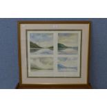 A signed Rupert Brown limited edition print, Loch Damph, no. 13/50, framed