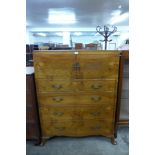 An Edward VII walnut tallboy