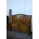 A 19th Century French Empire style inlaid mahogany and gilt metal mounted double bed