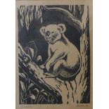 * Carmen, Koala, linocut print, 20 x 15cms and one other