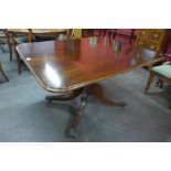 A George IV mahogany rectangular tilt top breakfast table