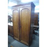 A Victorian pine wardrobe