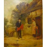 J.M.B. Lecke (19th Century German), The Cloth Salesman, oil on canvas, 58 x 48cms, framed