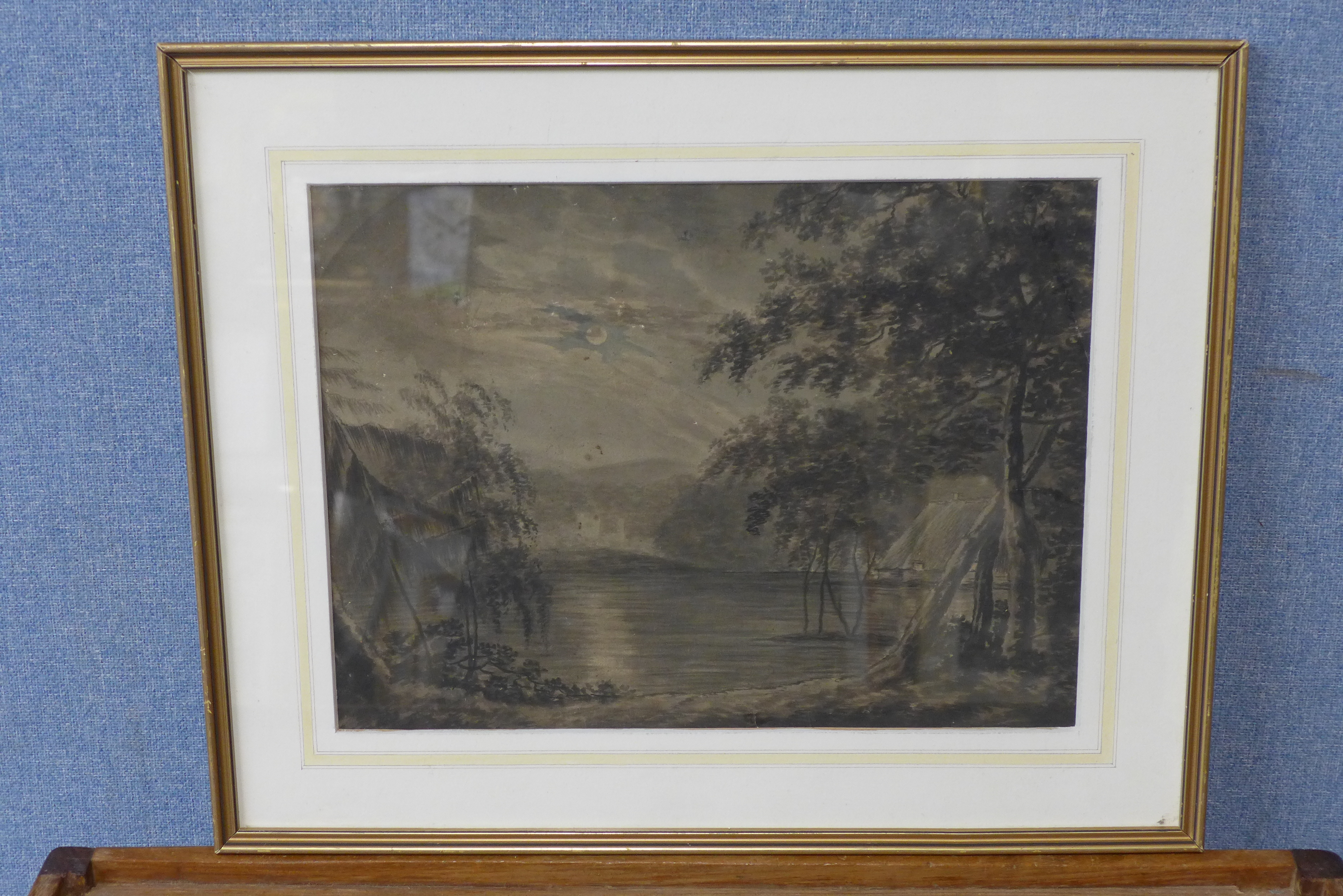 Two English School landscapes, watercolours, one framed - Image 2 of 2