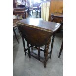 A small oak gateleg table