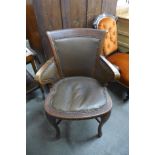 A Victorian oak office chair