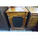 An inlaid mahogany speaker cabinet