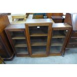 A small Art Deco oak bookcase