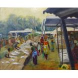 * Stapley, Fish Market in West Africa, oil on canvas, 45 x 55cms, framed