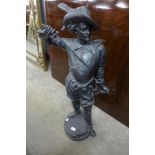 A French spelter figure of Don Cesar, a/f