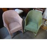 Two Lloyd Loom chairs