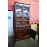 A Victorian mahogany fitted bookcase