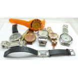 Wristwatches including DKNY, Sekonda Seksy, Ice, etc.