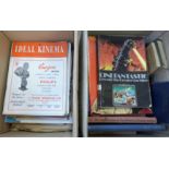 A collection of cinema related books and magazines, including 1940's and 1950's, the Ideal Kinema