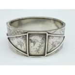 A Victorian white metal bangle