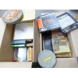 A collection of approximately fifty 8mm, standard film and super 8 films, A Dogs Life, Charlie