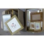 Two boxes of picture frames **PLEASE NOTE THIS LOT IS NOT ELIGIBLE FOR POSTING AND PACKING**