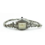 A marcasite bracelet wristwatch