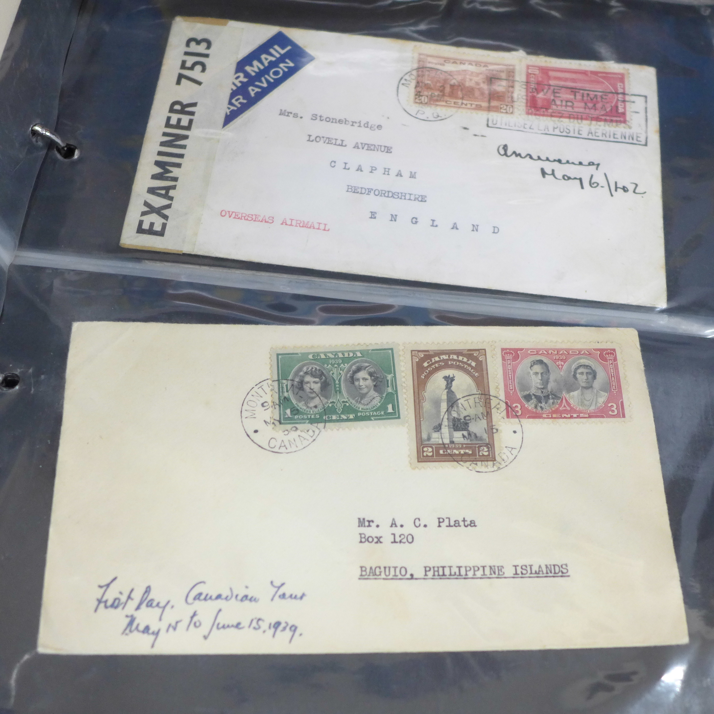 Stamps; Canada postal history from 'large heads' onwards, including several early first flights ( - Image 8 of 8