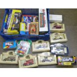 Die-cast model vehicles, Hot Wheels, Days Gone, etc., boxed