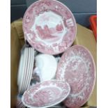 Wedgwood and other red transferware pottery **PLEASE NOTE THIS LOT IS NOT ELIGIBLE FOR POSTING AND