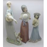 Three Lladro figures