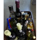 A bottle of Saint Clair port, Delaforce port and other spirits **PLEASE NOTE THIS LOT IS NOT