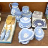 A collection of Wedgwood Jasperware, fifteen pieces