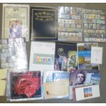 Stamps; presentation packs, year packs, etc., worldwide, some GB face value