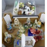 Two boxes of ornaments including six Leonardo collection figures **PLEASE NOTE THIS LOT IS NOT