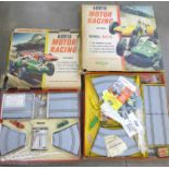 Two Airfix Motor Racing slot car games, one lacking cars