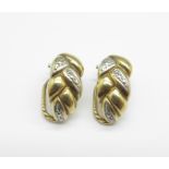 A pair of 9ct gold earrings, 3.2g