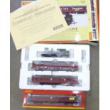 A limited edition Hornby OO Lyme Regis Branch Line train set, boxed and an extra coach