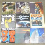A collection of LP records including first pressing Pink Floyd, A Saucerful of Secrets, Deep Purple,