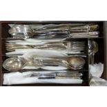 Plated flatware including a pair of serving spoons